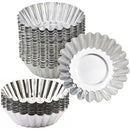 10pcs Egg Tart Aluminum Cupcake Cake Cookie Mold Lined Tools Tin Baking L7Z5