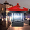 Lighthouse Solar LED Light Garden Outdoor Beacon Rotating Beam Lamp (Red) Newly