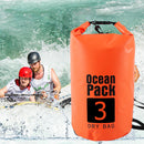 Waterproof Dry Bag Pack Sack Swimming Kayaking River Trekking (3L Orange) Newly