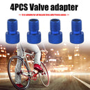 4x Presta to US Bike Tire Valve Adaptor Converter Aluminum Adapter (Blue) Newly