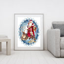Santa And Animals Frameless Oil Paint By Numbers DIY Hand Painted Canvas Crafts