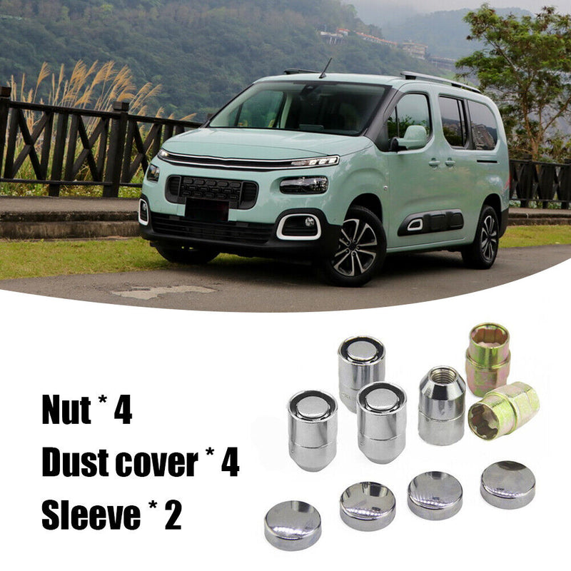 4pcs M12x1.5 Lug Nuts 12mmx1.25 Anti Theft Wheel Nuts + 2 Keys Universal Newly