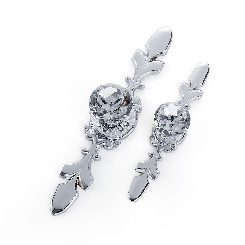 Diamond Drawer Wardrobe Pulls Crystal Closet Door Knobs Cabinet Handles