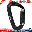 12KN Outdoor Climbing Backpack Carabiner Lightweight Hanging Clasp (Black) Newly
