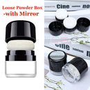Finishing Powder Jar with Mirror Loose Powder Box Travel Powder Case Portable