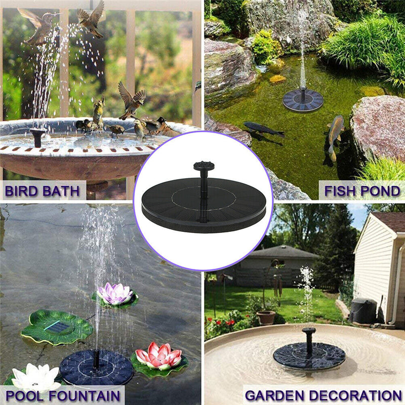 Floating Solar Powered Fountain Pond Bird Bath Water Fountain Pump (13cm)