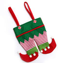 Christmas Elf Candy Bags Velvet Santa Claus Bags Festival Party Decor (B) Newly