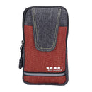 Men Oxford Cloth Belt Bags Zipper Reflective Striped Fanny Pack (Orange)