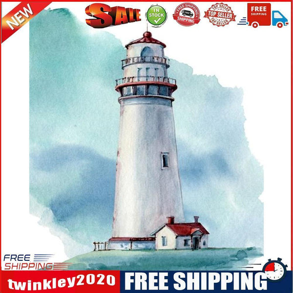 Paint By Numbers Kit DIY Lighthouse Colouring Oil Art Picture Wall Decor