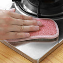 5pcs Reusable Absorbent Dish Towel Double Sided Sponge Scouring Pad (A) Newly