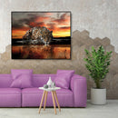 Painting By Numbers Kit DIY Lonely Leopard Canvas Oil Art Picture for Home