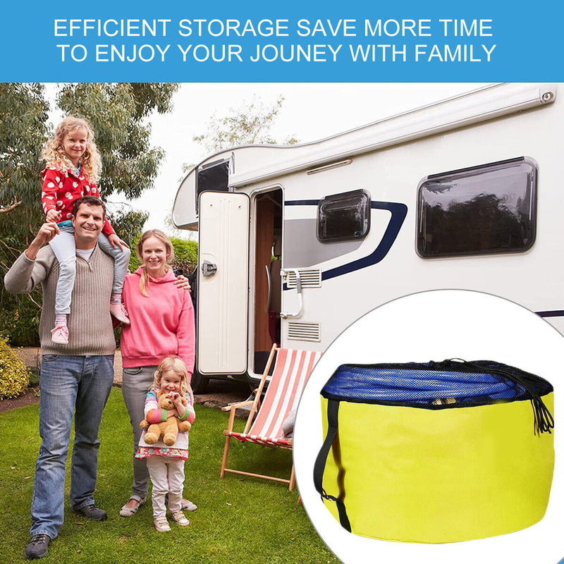 #A RV Hose Storage Bags Waterproof 600D Sewer Hose Storage RV Utility Organizer
