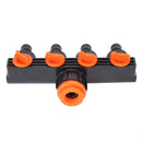 4 Way Hose Splitters Automatic Watering Pipe Linker Timer Garden Irrigation