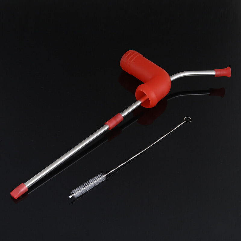 Beer Snorkel Funnel Drink Bong Bucks Hens Straw for Party Bar (A Red) Newly