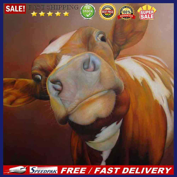 Cute Animal Oil Paint By Numbers Kit DIY Drawing Picture for Adults Home Deco