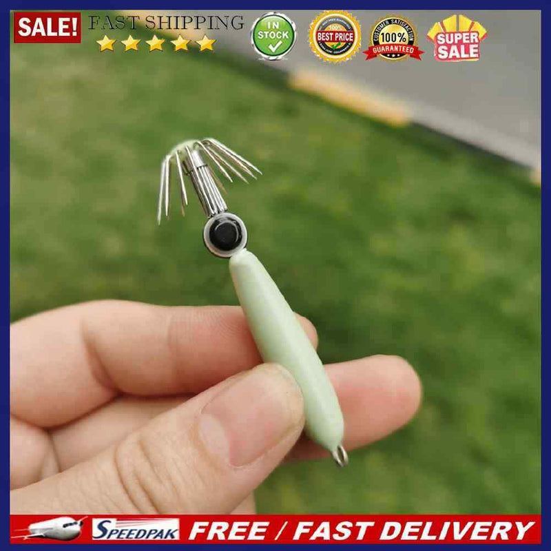 Luminous Fishhook Tackles Tools Lightweight Squid Bait Hook for Fisherman Ang