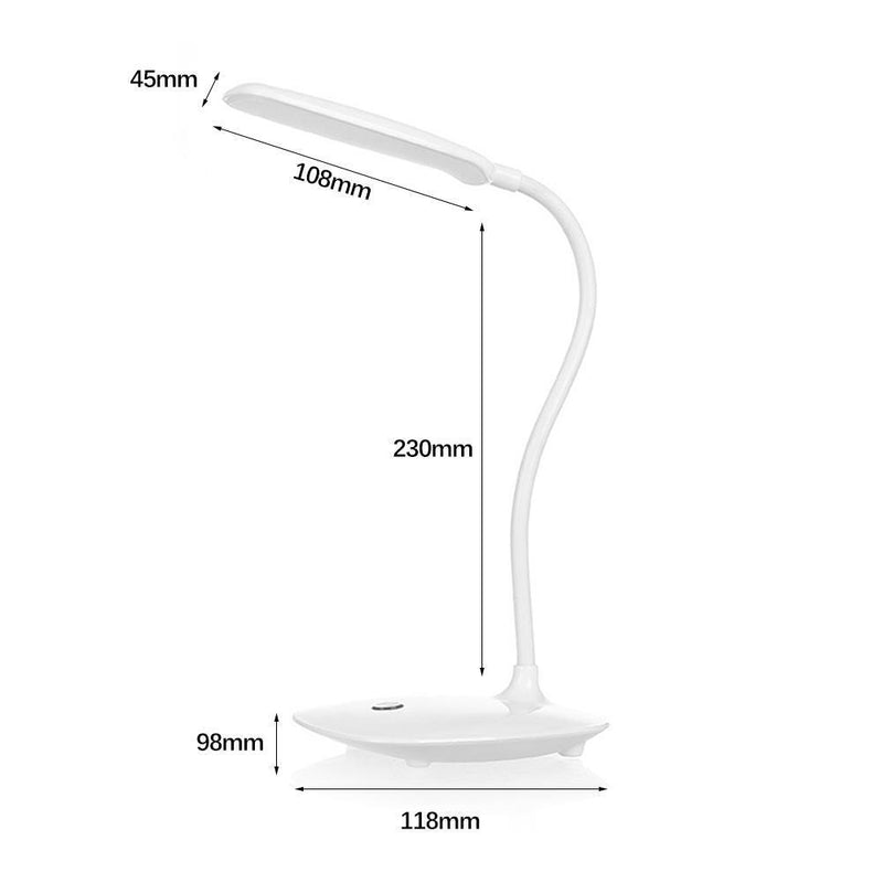 akaddy LED Desk Reading Lamp USB Powered Study Folding Bendable Office