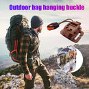Outdoor Backpack Clip Molle Hanging Buckle w/ Whistle Elastic Rope (Khaki)