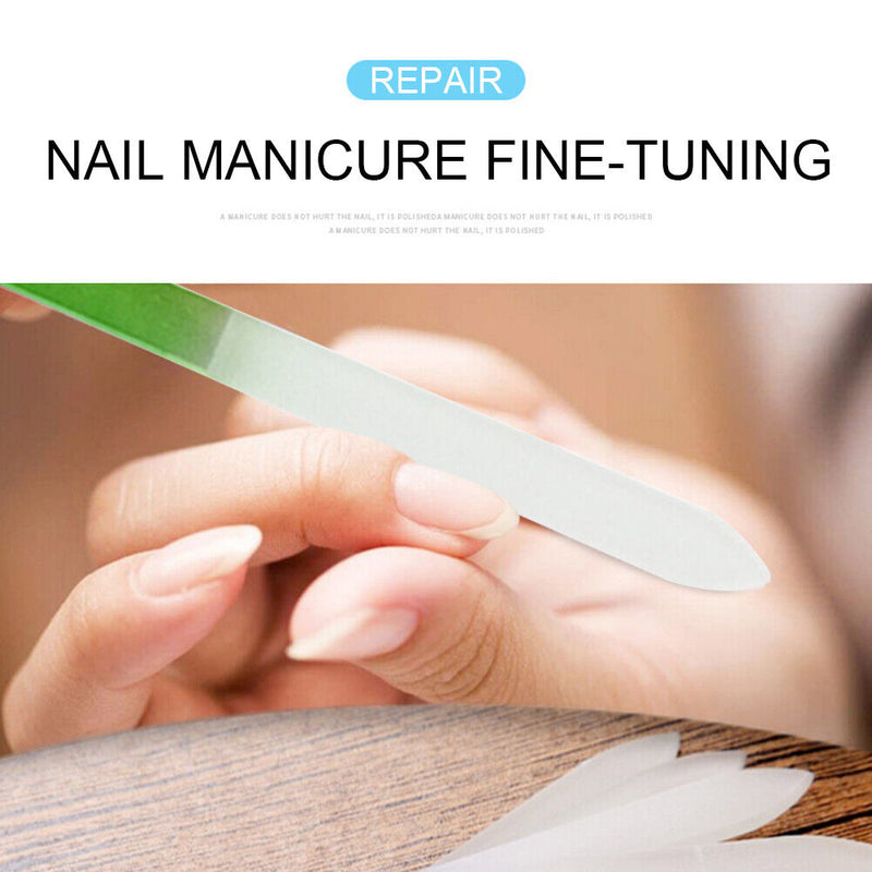 Glass Nail File Block Durable Nail Polish Sanding Buffer Strips Polishing Tools