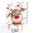 20X20cm Oil Paint By Numbers Christmas Elk Frameless Picture Crafts Home De