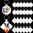 24pc Leere Schlüsselbund Sublimation Wärme Transfer DIY Geschenke Holz