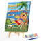 Oil Paint By Numbers Summer Beach Parrot on Canvas Digital Wall Art Handicraft