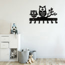#A Black Metal Key for Door Hallway Front Entryway Office Wall-mounted Clothes R