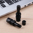 4pcs Car Stainless Steel Clamp-in Tubeless Tyre Tire Wheel Valves (Black)