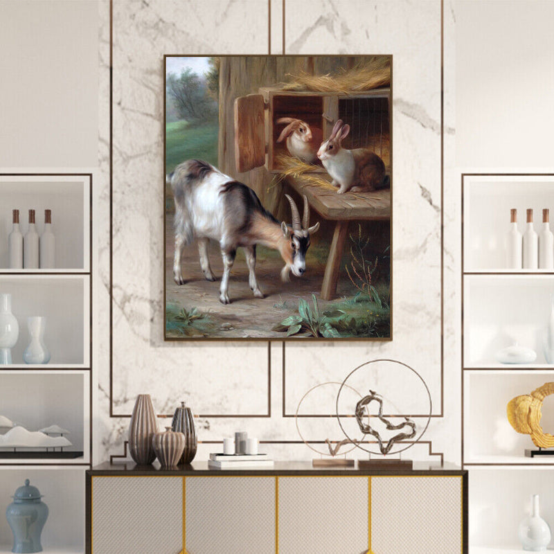 Goat Rabbit Oil Paint By Numbers Kit DIY Acrylic Painting on Canvas (B1481)