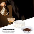 100Pcs White Coffee Filters Cone-Shape Drip Coffee Powder Filter Papers Strainer