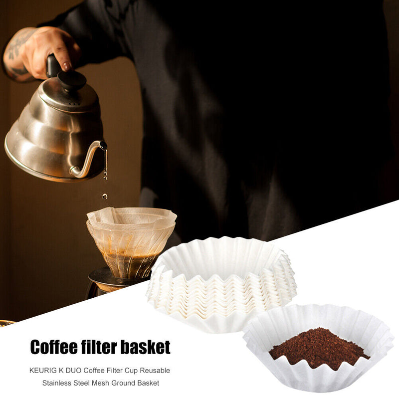 100Pcs White Coffee Filters Cone-Shape Drip Coffee Powder Filter Papers Strainer