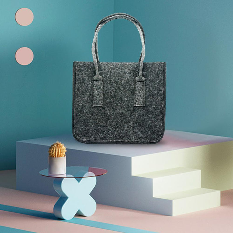 Felt Storage Organizer Portable Book Magazine Basket Laundry Clothes Bag  Newly