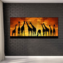 Giraffes at Sunset Oil Paint By Numbers Kits DIY Handpainted on Canvas Art