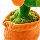 Simulation Sunflower Dancing Saxophone Musical Plush Toys (Rose Fillet) Newly