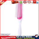 9 Rows Styling Brush Straight Curly Hair Detangling Massage Comb (White) Newly