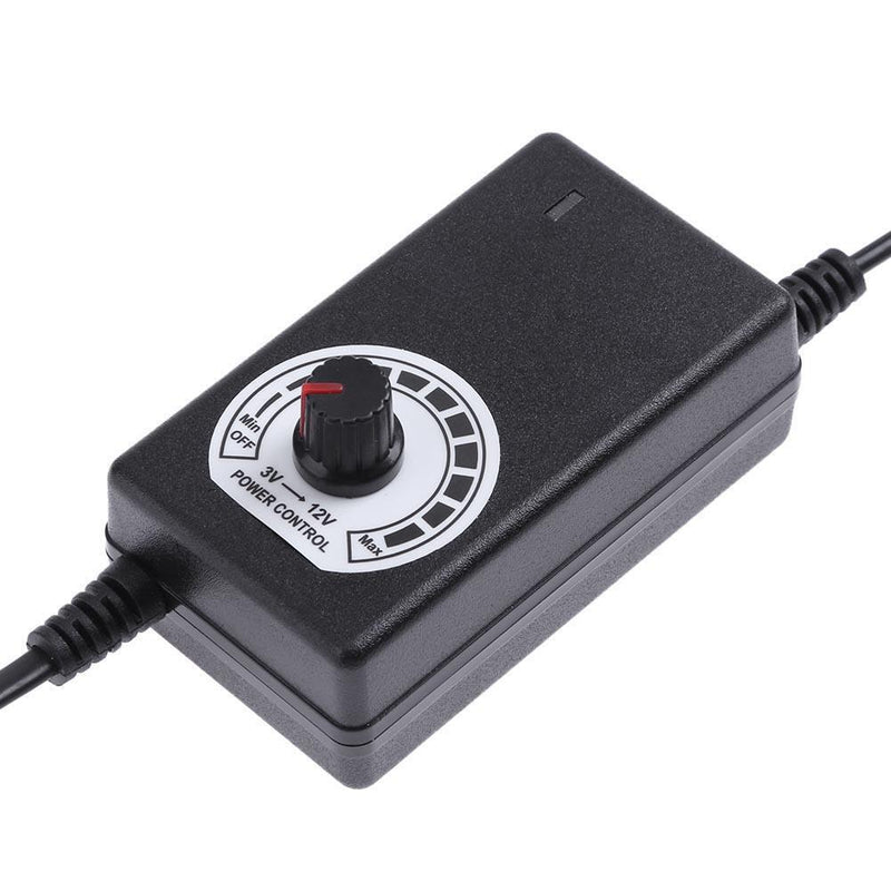 AC to DC Adapter 3-12V 2A Adjustable Power Supply Motor Speed Controller US