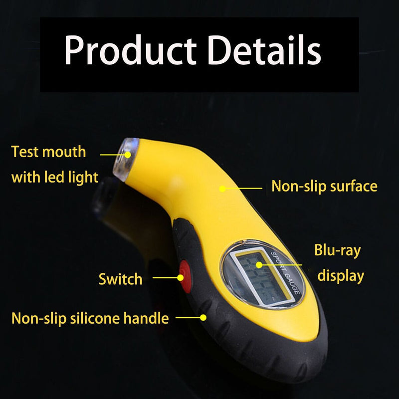 Electronic Monitor System Pneumatic Tester Lcd Barometer Tire Pressure