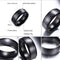 Engagement Stainless Steel Punk Wedding Band Carbon Fiber Ring Men Ring Black