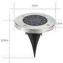 12 LED Solar Buried Light Waterproof Outdoor Lawn Ground Lamp (Warm White)