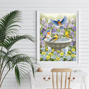 5D DIY Full Drill Diamond Painting Discussion Birds Embroidery Craft Needlework