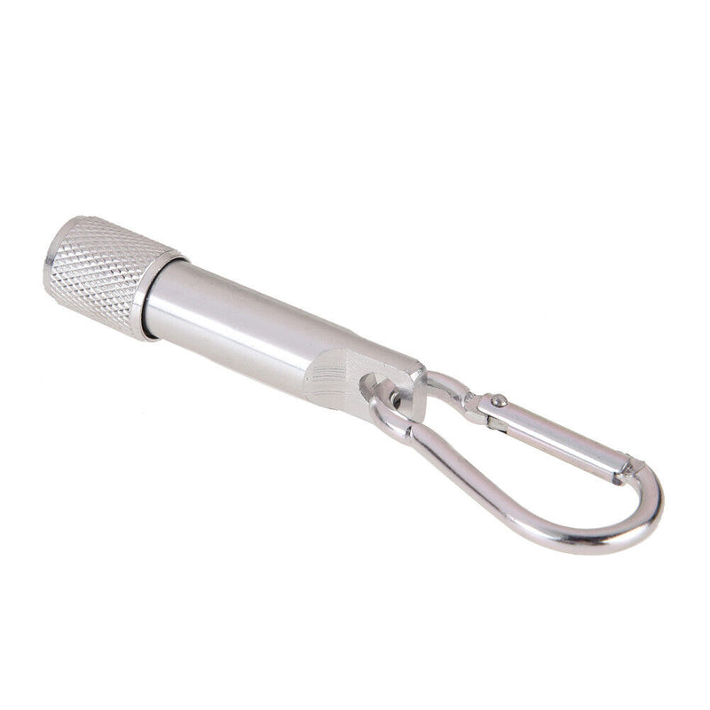 SilverPortable MiniHandy SportOutdoor LED Flashlight TorchLightCarabiner