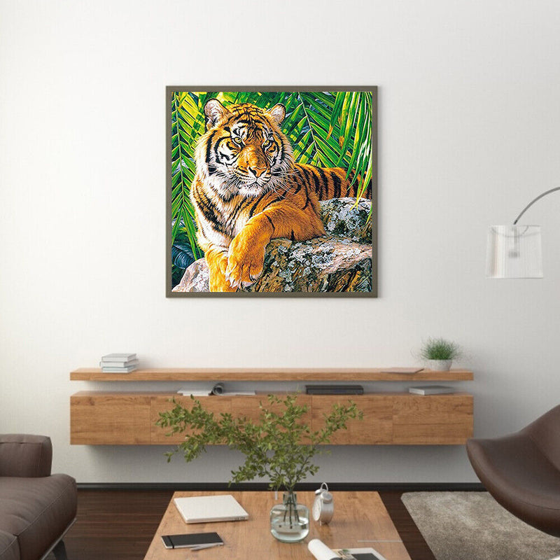 5D DIY diamond painting full circle diamond tiger w798