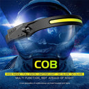 Head Torch Rechargeable Go Beam 230° Head Lamp Bar COB H7 LED Light Q1O2