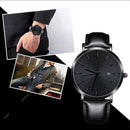 Occitop Wristwatch, Simple PU Leather Band, Mens, Teenagers, Date Display,