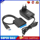 USB 3.0 To SATA Convert Cable SSD HDD Hard Drive Adapter (with EU Plug)
