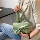 Fashion Women PU Bowknot Messenger Bag Casual Ladies Solid Color Handbags Purse