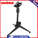Foldable Desktop Microphone Tripod Stand Holder with Mic Clip for Meetings Live