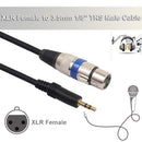 XLR 3pin Female to 3.5mm TRS Male Cable Audio Adapter Microphone Cable Newly