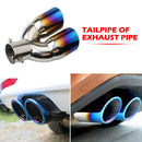 Stainless Steel Car Bent Dual Exhaust Tip 3 inch ID Inlet Rolled Edge Slant C