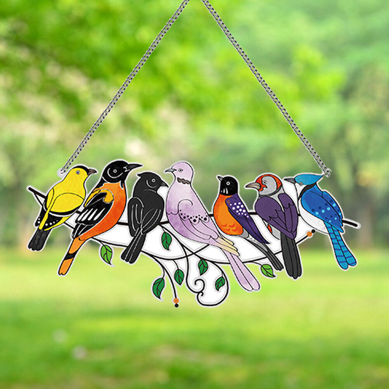Rhinestone Picture Birds Flocks Pendant DIY Craft Hanging Pendant Mosaic Art
